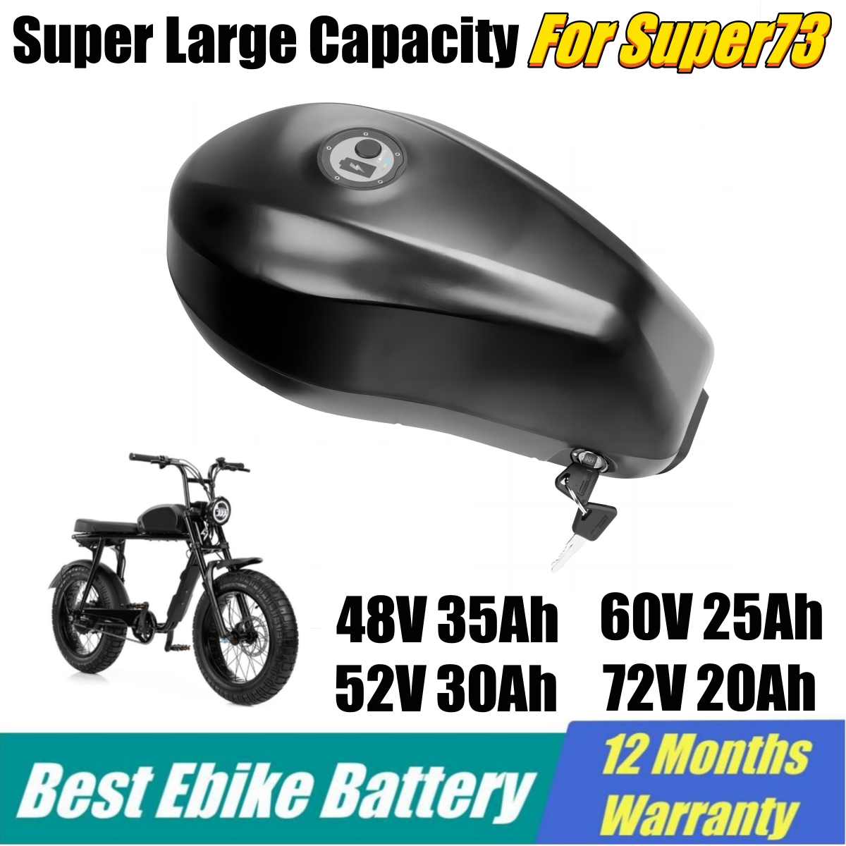 60V 30Ah 21700 Battery Pack - Super73 E-bisiklet Pil Değişimi 21700 pil