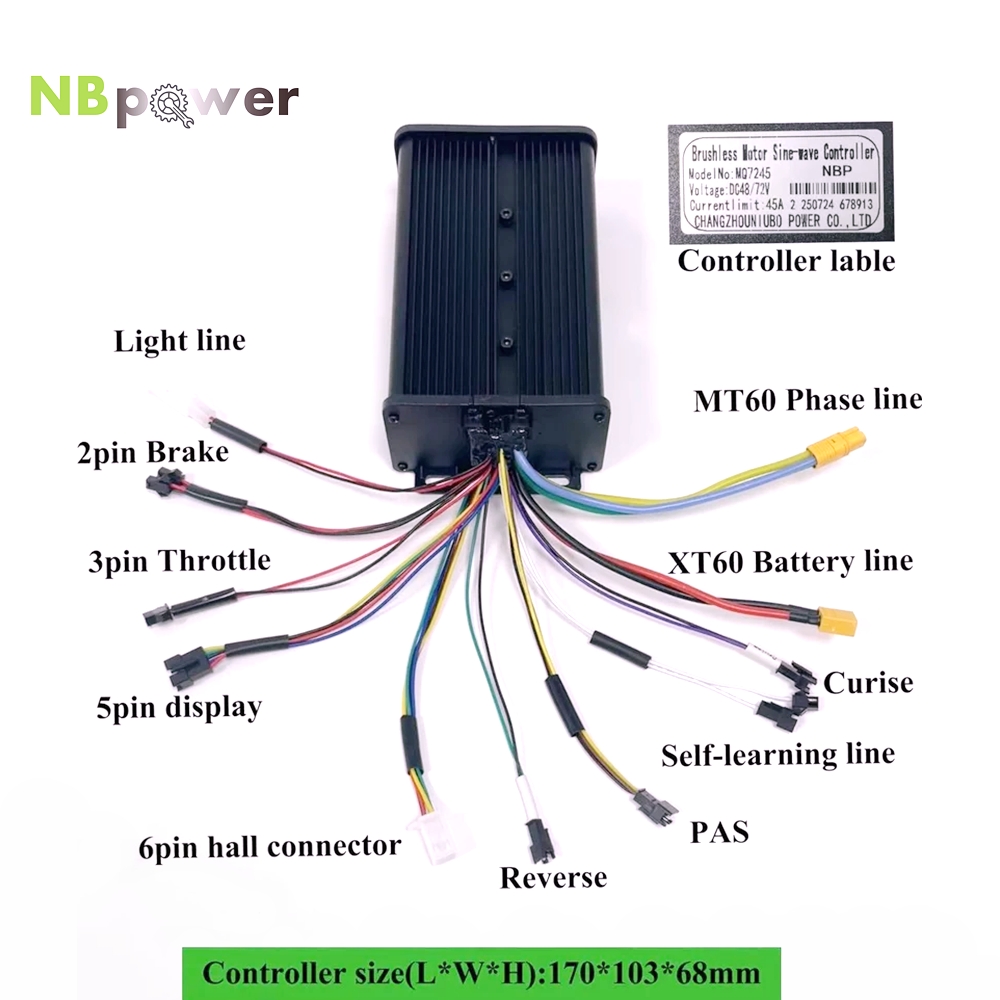 72V 45A Dual Controller - Çift Modlu NBpower 48V/72V 45A Sinüs