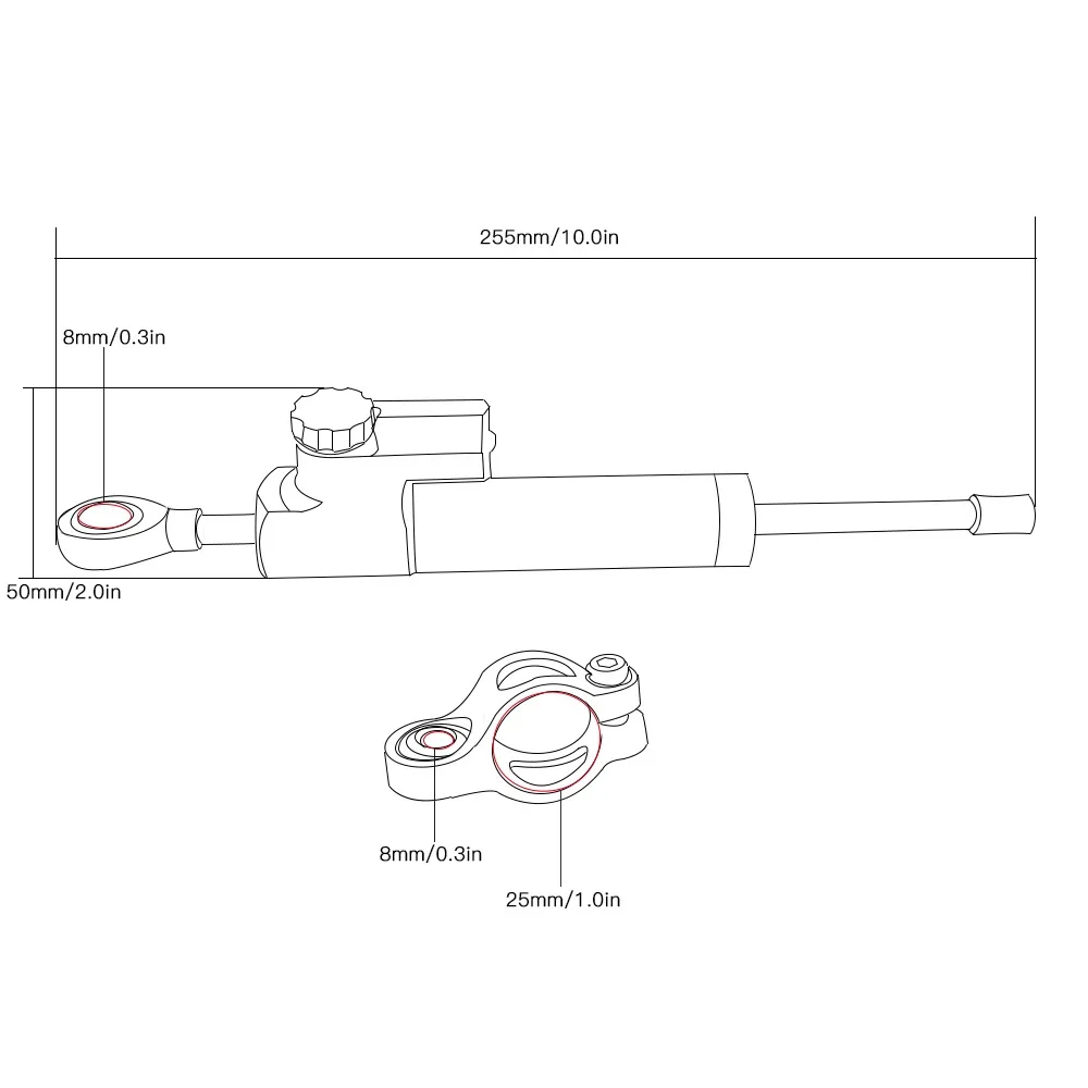 CNC Ayarlanabilir Motosiklet D - Steering Damper Stabilizer Kit Cnc incelemesi ve fiyatı