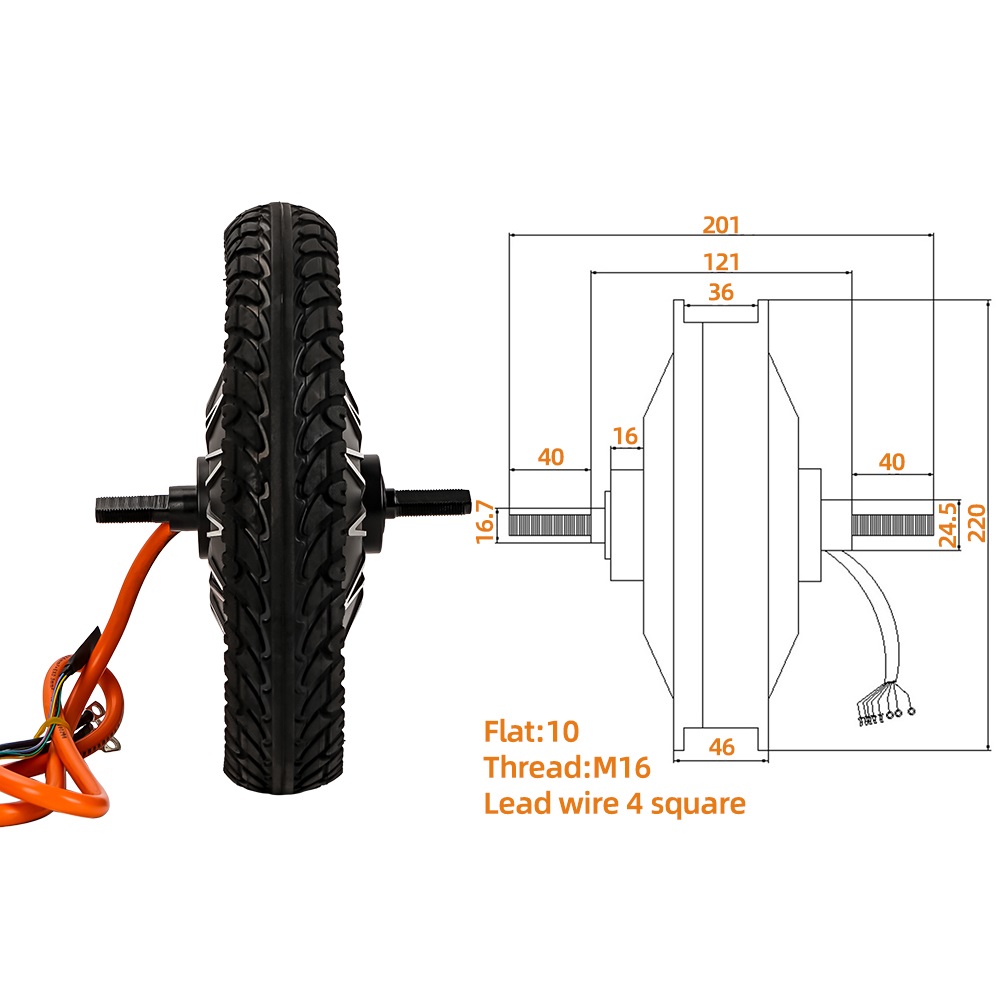 Elektrikli Bisiklet Tekerlekte - 60V 5000W Brushless Hub Motor incelemesi ve fiyatı
