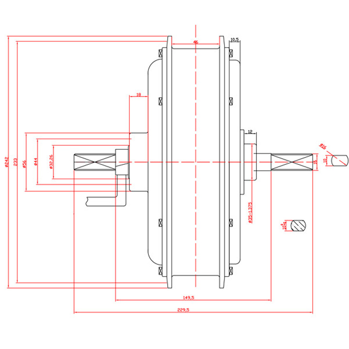 1.85x19 19 İnç 60V 72V 3000W 5 - 60V 5000W Brushless Hub Motor incelemesi ve fiyatı